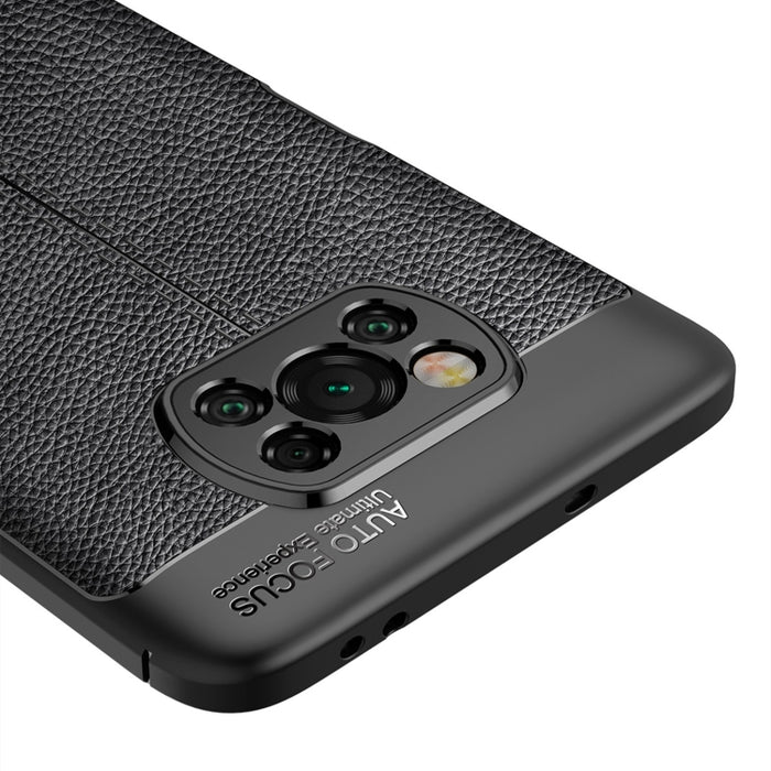 Estuche a prueba de golpes de TPU con textura Litchi, For Xiaomi Poco X3 NFC