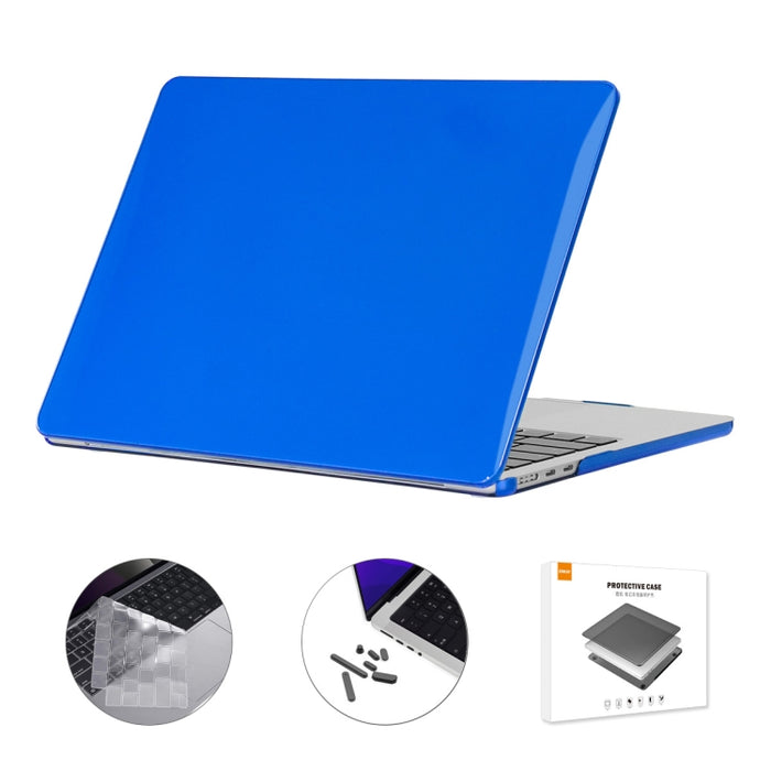 ENKAY 3 en 1 funda de cristal para portátil con película de teclado TPU/tapones antipolvo para MacBook Air 13,6 2022 A2681 versión EU, 3 in 1 EU Version
