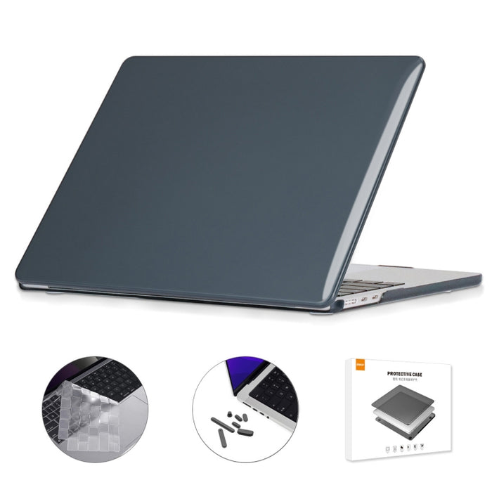 ENKAY 3 en 1 funda de cristal para portátil con película de teclado TPU/tapones antipolvo para MacBook Air 13,6 2022 A2681 versión de EE. UU., 3 in 1 US Version