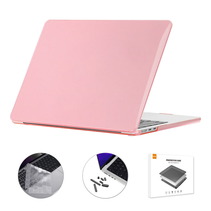 ENKAY 3 en 1 funda de cristal para portátil con película de teclado TPU/tapones antipolvo para MacBook Air 13,6 2022 A2681 versión de EE. UU., 3 in 1 US Version