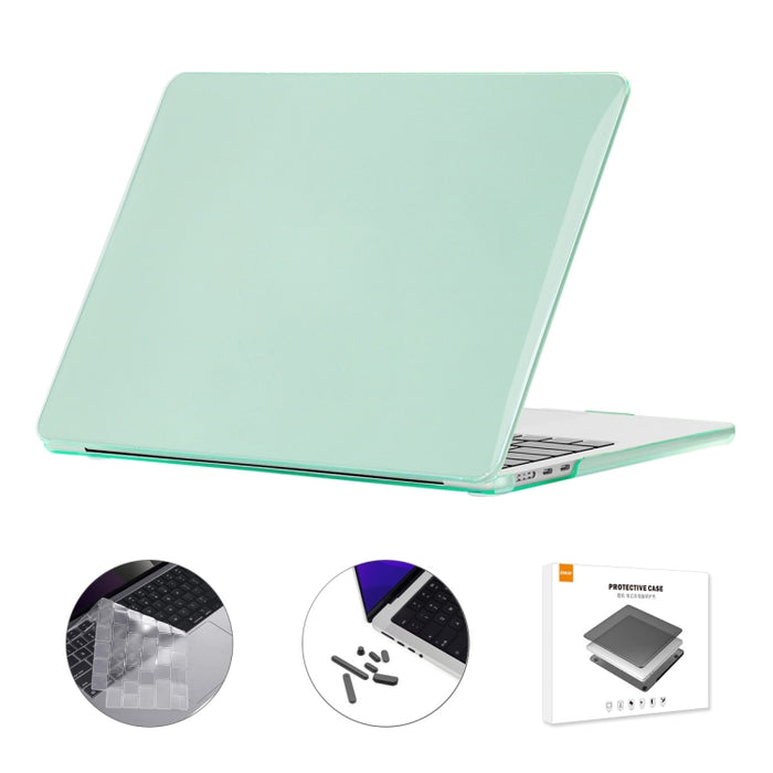 ENKAY 3 en 1 funda de cristal para portátil con película de teclado TPU/tapones antipolvo para MacBook Air 13,6 2022 A2681 versión de EE. UU., 3 in 1 US Version