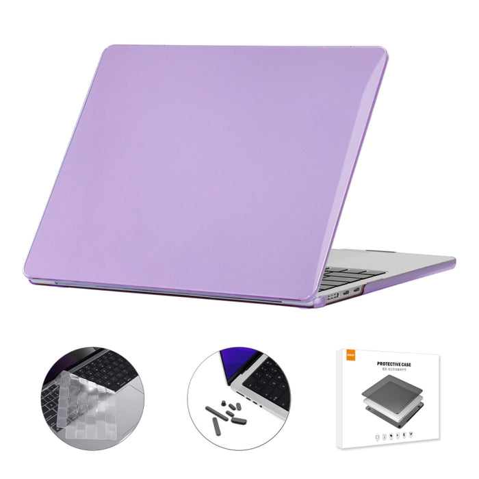 ENKAY 3 en 1 funda de cristal para portátil con película de teclado TPU/tapones antipolvo para MacBook Air 13,6 2022 A2681 versión de EE. UU., 3 in 1 US Version