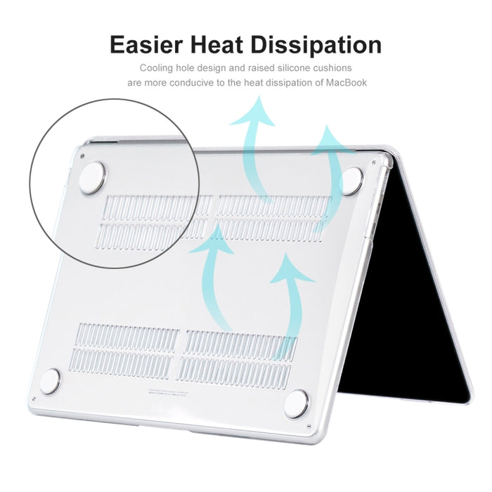 ENKAY 3 en 1 funda de cristal para portátil con película de teclado TPU/tapones antipolvo para MacBook Air 13,6 2022 A2681 versión de EE. UU., 3 in 1 US Version