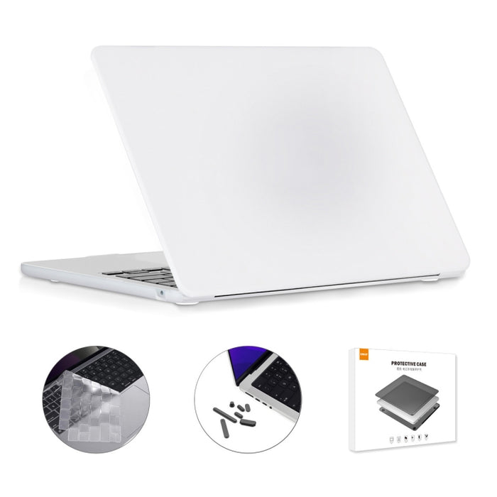 ENKAY 3 en 1 Estuche mate para computadora portátil con película de teclado TPU / Tapones antipolvo para MacBook Air 13.6 2022 A2681 Versión de EE. UU., 3 in 1 US Version