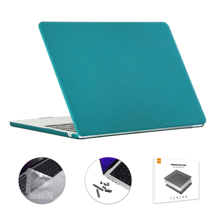 ENKAY 3 en 1 Estuche mate para computadora portátil con película de teclado TPU / Tapones antipolvo para MacBook Air 13.6 2022 A2681 Versión de EE. UU., 3 in 1 US Version