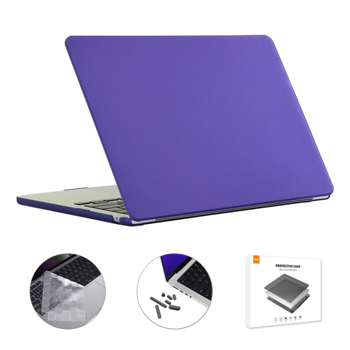 ENKAY 3 en 1 Estuche mate para computadora portátil con película de teclado TPU / Tapones antipolvo para MacBook Air 13.6 2022 A2681 Versión de EE. UU., 3 in 1 US Version