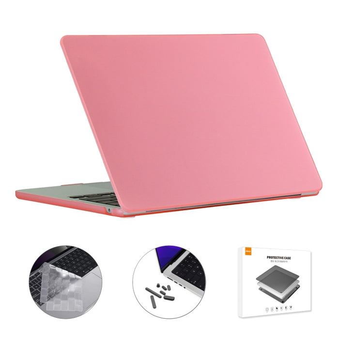 ENKAY 3 en 1 Estuche mate para computadora portátil con película de teclado TPU / Tapones antipolvo para MacBook Air 13.6 2022 A2681 Versión de EE. UU., 3 in 1 US Version