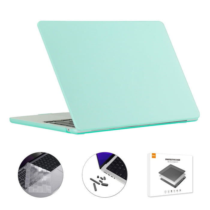 ENKAY 3 en 1 Estuche mate para computadora portátil con película de teclado TPU / Tapones antipolvo para MacBook Air 13.6 2022 A2681 Versión de EE. UU., 3 in 1 US Version