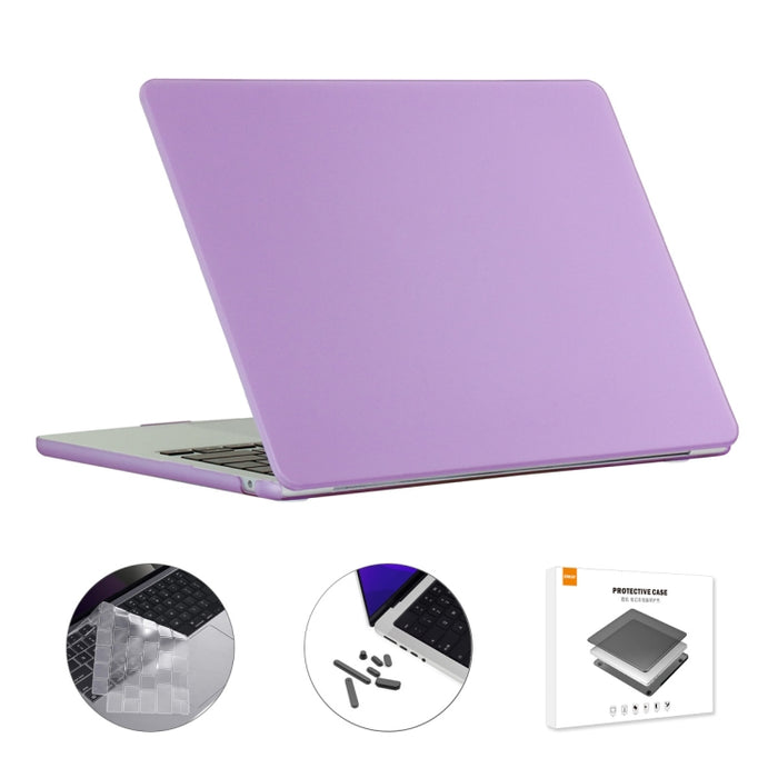 ENKAY 3 en 1 Estuche mate para computadora portátil con película de teclado TPU / Tapones antipolvo para MacBook Air 13.6 2022 A2681 Versión de EE. UU., 3 in 1 US Version