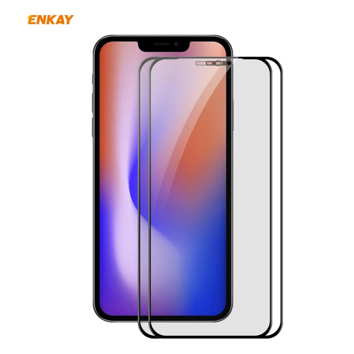 2 uds ENKAY Hat-Prince 0,26mm 9H 6D privacidad Anti-espía película de vidrio templado de pantalla completa, For iPhone 12 mini, For iPhone 12 / 12 Pro, For iPhone 12 Pro Max