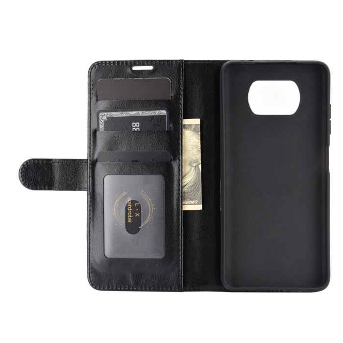 Para Xiaomi Poco X3 R64 Texture Single Horizontal Flip Funda protectora con soporte y ranuras para tarjetas y billetera y marco de fotos, For Xiaomi Poco X3