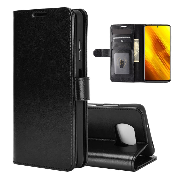 Para Xiaomi Poco X3 R64 Texture Single Horizontal Flip Funda protectora con soporte y ranuras para tarjetas y billetera y marco de fotos, For Xiaomi Poco X3