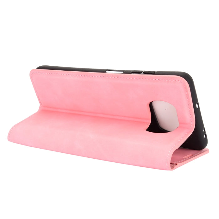 Para Xiaomi Poco X3/X3 NFC Retro-skin Business Funda de cuero con succión magnética con soporte y ranuras para tarjetas y billetera, For Xiaomi Poco X3