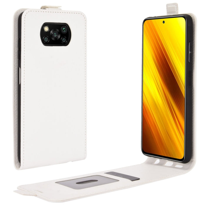 Para Xiaomi Poco X3/X3 NFC R64 Textura Funda protectora de cuero con tapa vertical individual con ranuras para tarjetas y marco de fotos, For Xiaomi Poco X3