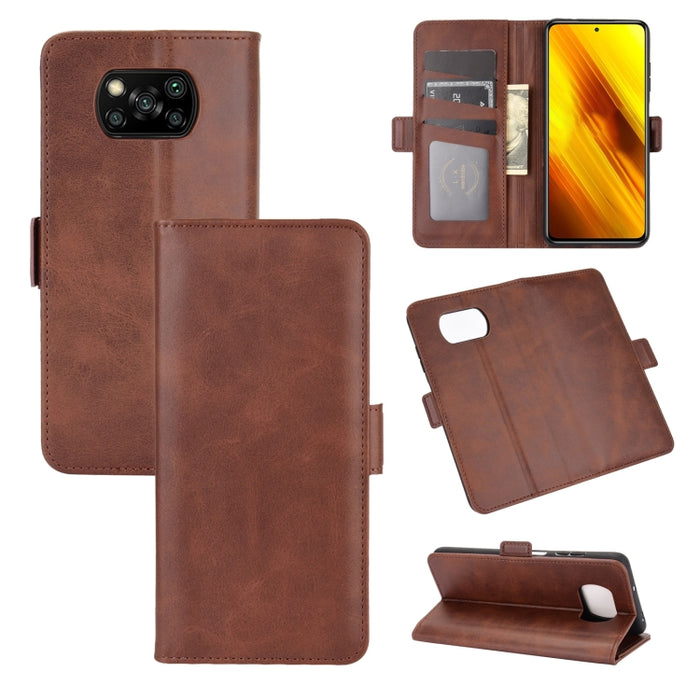 Para Xiaomi Poco X3/X3 NFC Hebilla magnética de doble cara Funda de cuero con tapa horizontal con soporte y ranuras para tarjetas y billetera, For Xiaomi Poco X3