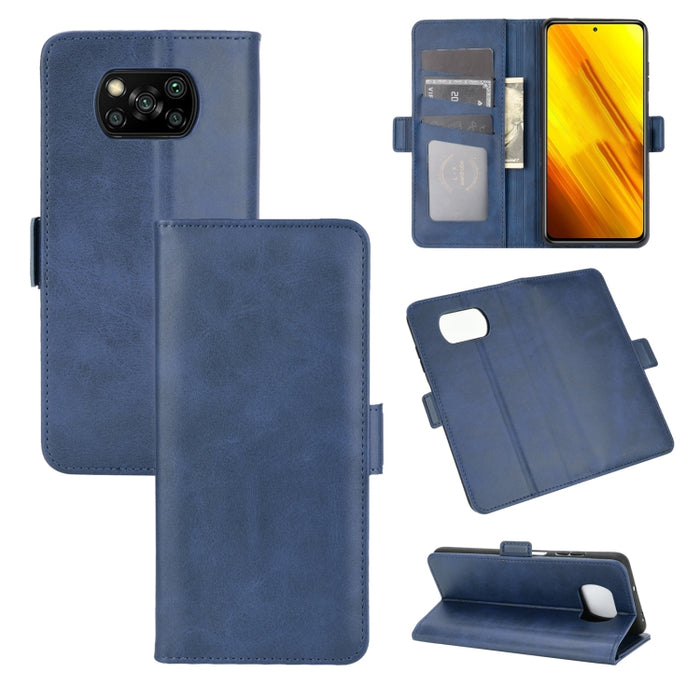 Para Xiaomi Poco X3/X3 NFC Hebilla magnética de doble cara Funda de cuero con tapa horizontal con soporte y ranuras para tarjetas y billetera, For Xiaomi Poco X3