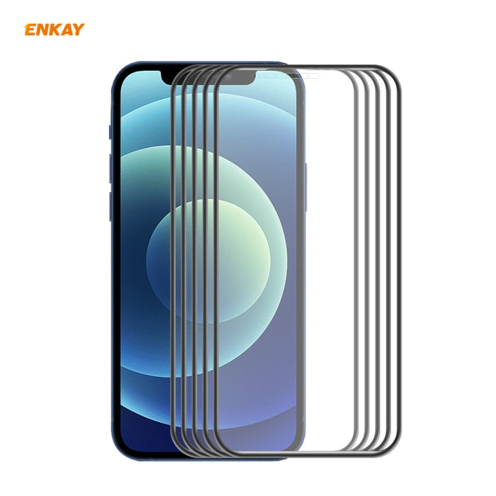 5 uds ENKAY Hat-Prince Anti-drop Full Glue vidrio templado película de pantalla completa Protector anticaída, For iPhone 12 mini(5 PCS), For iPhone 12 / 12 Pro(5 PCS), For iPhone 12 Pro Max(5 PCS)