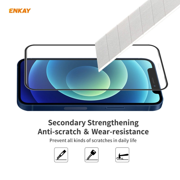 5 uds ENKAY Hat-Prince Anti-drop Full Glue vidrio templado película de pantalla completa Protector anticaída, For iPhone 12 mini(5 PCS), For iPhone 12 / 12 Pro(5 PCS), For iPhone 12 Pro Max(5 PCS)