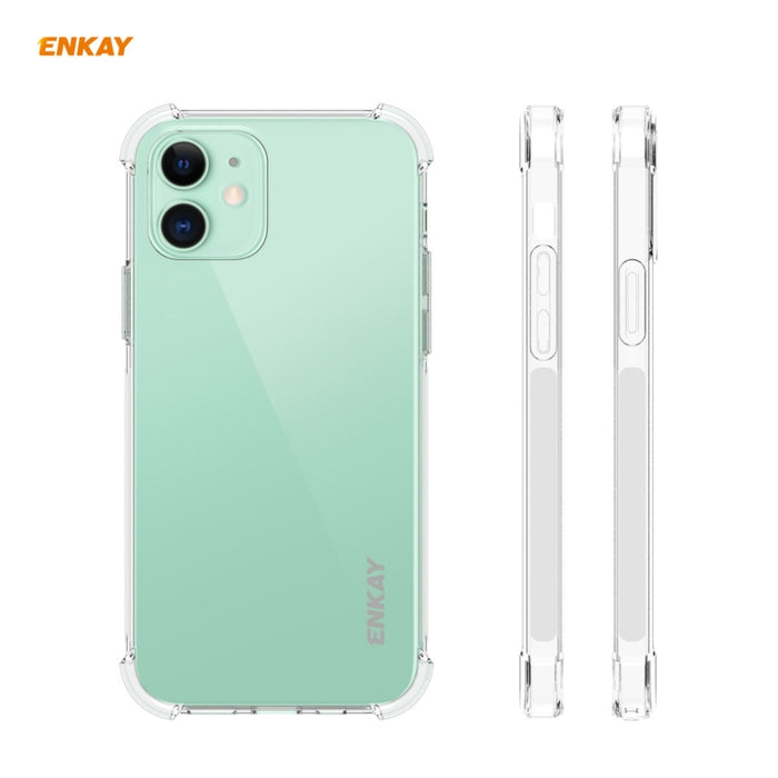 Hat-Prince ENKAY 2 en 1 Estuche blando de TPU transparente Cubierta a prueba de golpes + 0.26 mm 9H 2.5D Pegamento completo Cobertura completa Película protectora de vidrio templado, For iPhone 12 mini, For iPhone 12 / 12 Pro, For iPhone 12 Pro Max