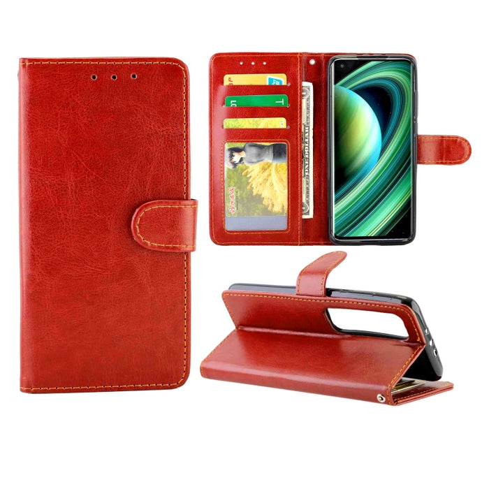 Estuche protector con tapa horizontal de cuero con textura de caballo loco con soporte y ranuras para tarjetas y billetera y marco de fotos, For OPPO Realme C11, For Xiaomi Mi 10 Ultra, For Xiaomi Redmi 10X(4G)/Redmi Note9, For Xiaomi Redmi 10X(4G)    ...