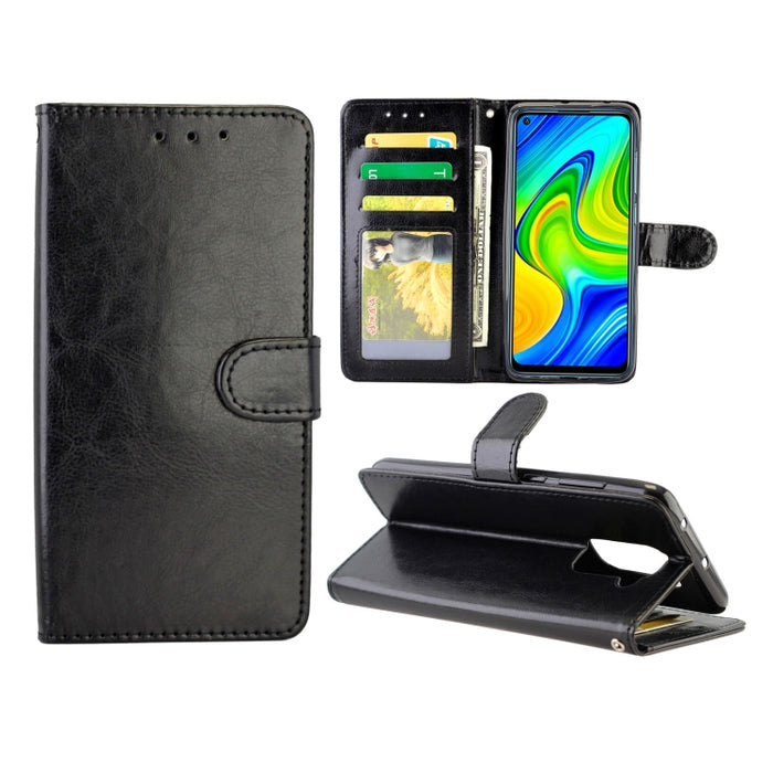 Estuche protector con tapa horizontal de cuero con textura de caballo loco con soporte y ranuras para tarjetas y billetera y marco de fotos, For OPPO Realme C11, For Xiaomi Mi 10 Ultra, For Xiaomi Redmi 10X(4G)/Redmi Note9, For Xiaomi Redmi 10X(4G)    ...