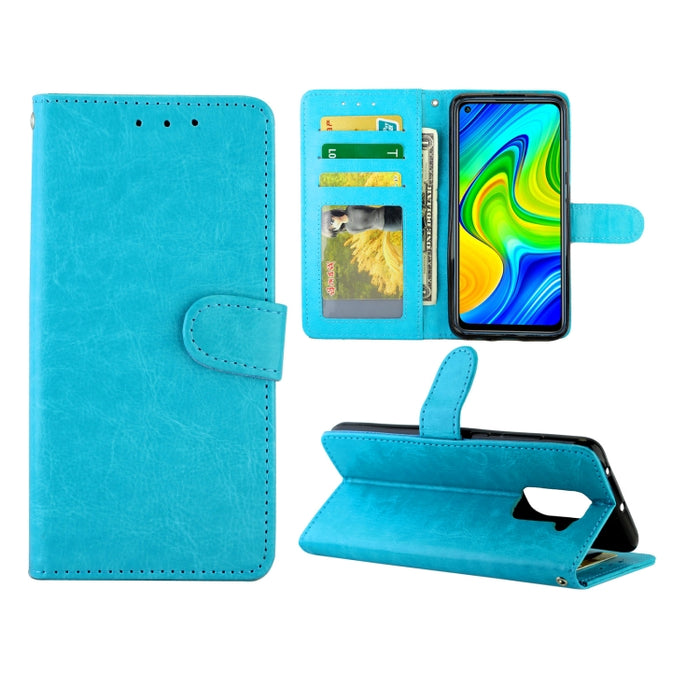 Estuche protector con tapa horizontal de cuero con textura de caballo loco con soporte y ranuras para tarjetas y billetera y marco de fotos, For OPPO Realme C11, For Xiaomi Mi 10 Ultra, For Xiaomi Redmi 10X(4G)/Redmi Note9, For Xiaomi Redmi 10X(4G)    ...