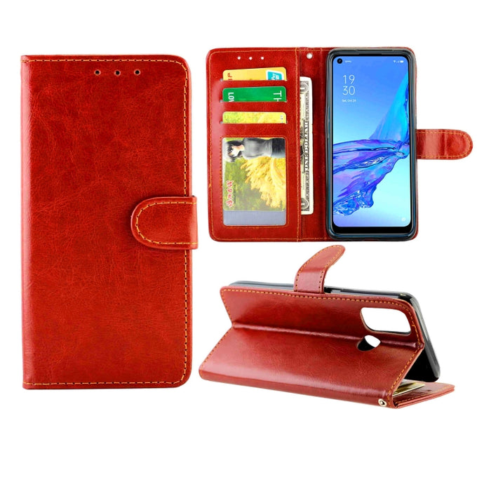 Estuche protector con tapa horizontal de cuero con textura de caballo loco con soporte y ranuras para tarjetas y billetera y marco de fotos, For OPPO Realme C11, For Xiaomi Mi 10 Ultra, For Xiaomi Redmi 10X(4G)/Redmi Note9, For Xiaomi Redmi 10X(4G)    ...
