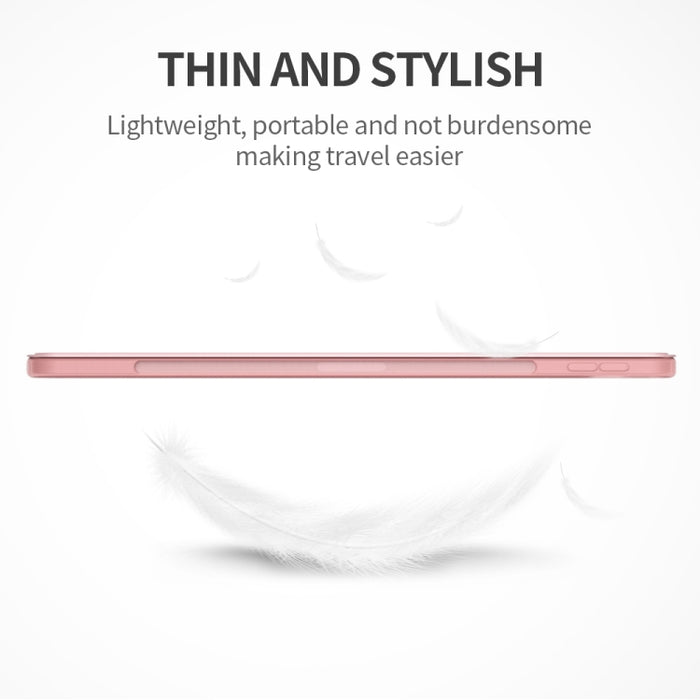 Para iPad Air 2020 10.9 Superficie de tres pliegues PU Cuero TPU Mate Funda inferior suave con soporte y función de reposo / activación