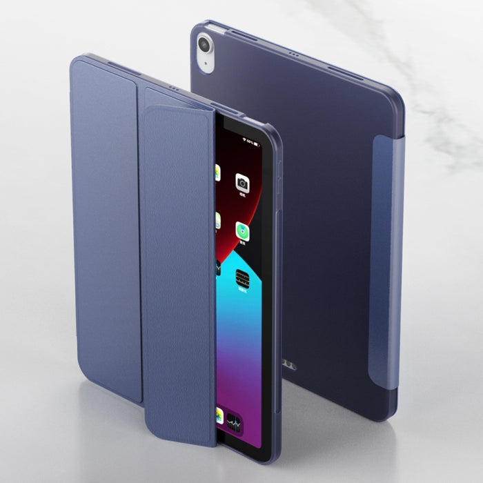 Para iPad Air 2020 10.9 Superficie de tres pliegues PU Cuero TPU Mate Funda inferior suave con soporte y función de reposo / activación