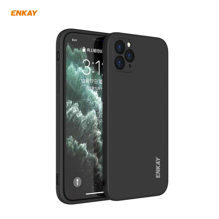 Para iPhone 11 Pro Max Hat-Prince ENKAY ENK-PC066 Funda protectora de silicona líquida con borde recto a prueba de golpes, For iPhone 11 Pro Max