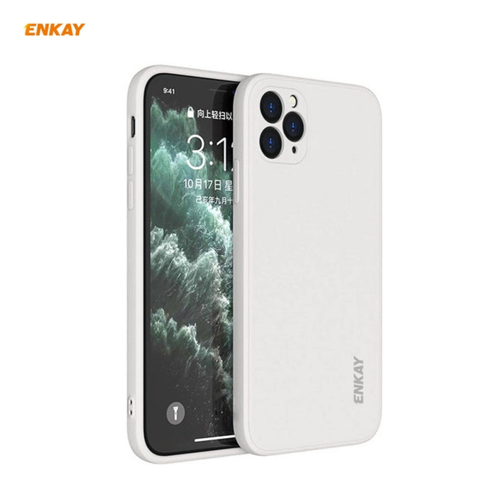 Para iPhone 11 Pro Max Hat-Prince ENKAY ENK-PC066 Funda protectora de silicona líquida con borde recto a prueba de golpes, For iPhone 11 Pro Max