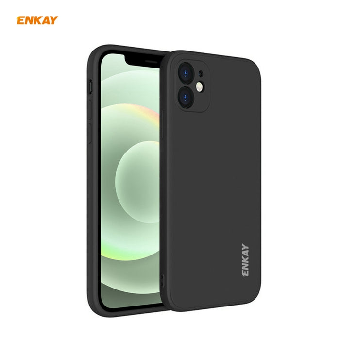 Para iPhone 12 Hat-Prince ENKAY ENK-PC068 Estuche protector a prueba de golpes de borde recto de silicona líquida, For iPhone 12