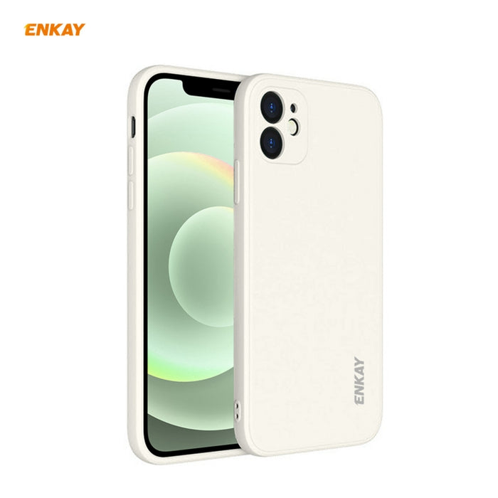 Para iPhone 12 Hat-Prince ENKAY ENK-PC068 Estuche protector a prueba de golpes de borde recto de silicona líquida, For iPhone 12