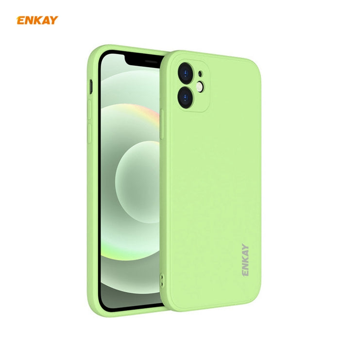 Para iPhone 12 Hat-Prince ENKAY ENK-PC068 Estuche protector a prueba de golpes de borde recto de silicona líquida, For iPhone 12