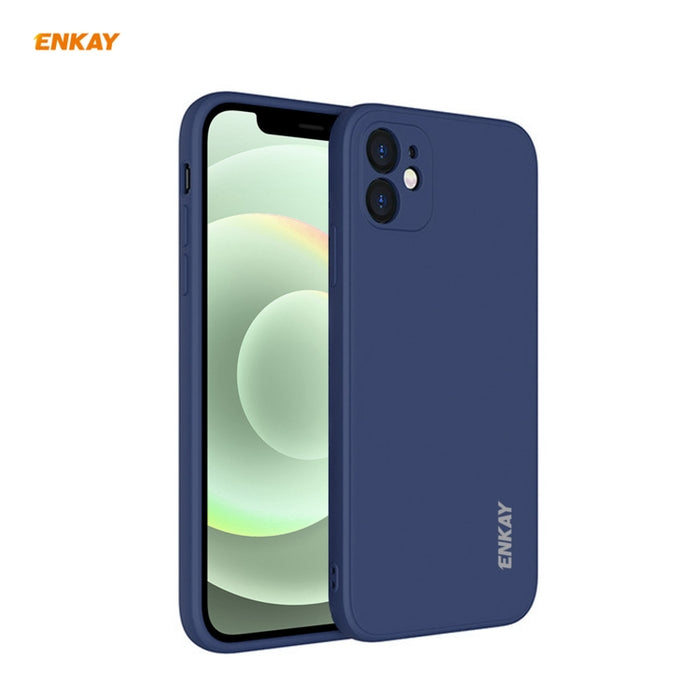 Para iPhone 12 Hat-Prince ENKAY ENK-PC068 Estuche protector a prueba de golpes de borde recto de silicona líquida, For iPhone 12