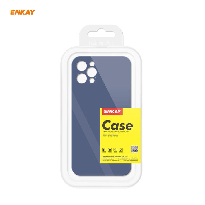 Para iPhone 12 Pro Hat-Prince ENKAY ENK-PC069 Estuche protector a prueba de golpes de borde recto de silicona líquida, For iPhone 12 Pro