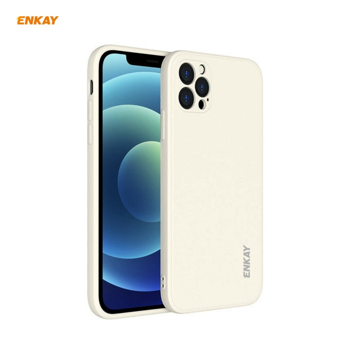 Para iPhone 12 Pro Max Hat-Prince ENKAY ENK-PC070 Funda protectora de silicona líquida con borde recto a prueba de golpes, For iPhone 12 Pro Max