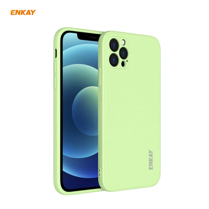 Para iPhone 12 Pro Max Hat-Prince ENKAY ENK-PC070 Funda protectora de silicona líquida con borde recto a prueba de golpes, For iPhone 12 Pro Max