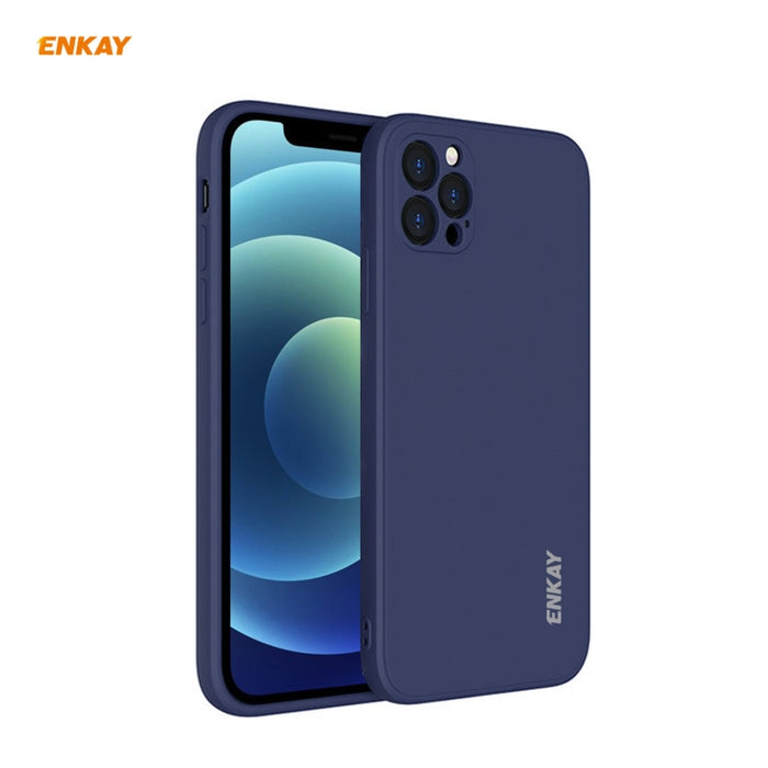 Para iPhone 12 Pro Max Hat-Prince ENKAY ENK-PC070 Funda protectora de silicona líquida con borde recto a prueba de golpes, For iPhone 12 Pro Max