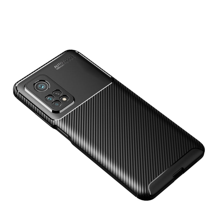 Funda de TPU a prueba de golpes con textura de fibra de carbono, For Xiaomi Mi 10T Pro