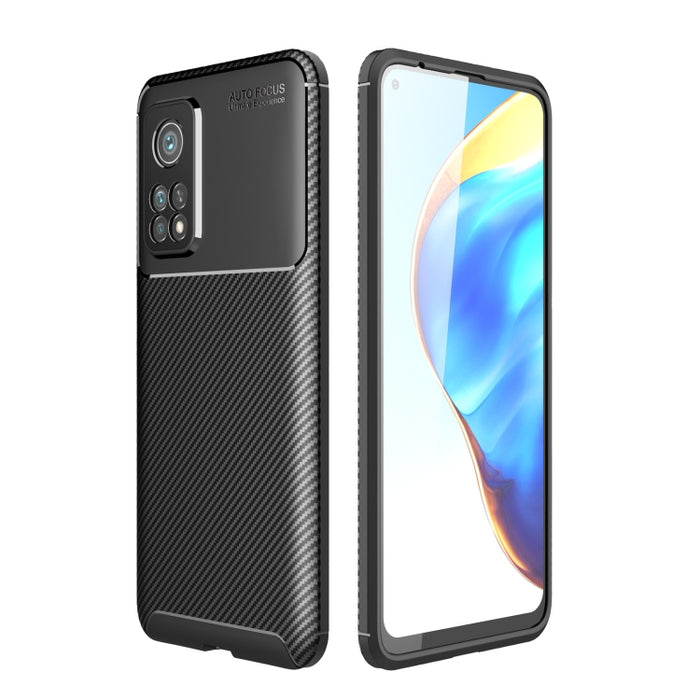 Funda de TPU a prueba de golpes con textura de fibra de carbono, For Xiaomi Mi 10T Pro