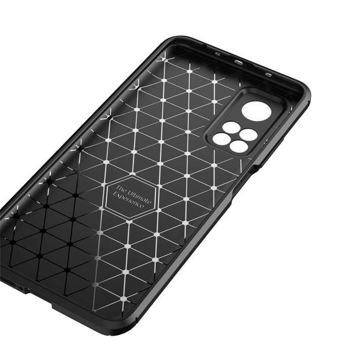 Funda de TPU a prueba de golpes con textura de fibra de carbono, For Xiaomi Mi 10T Pro