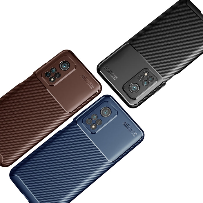 Funda de TPU a prueba de golpes con textura de fibra de carbono, For Xiaomi Mi 10T Pro
