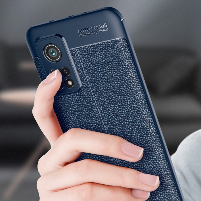 Estuche a prueba de golpes de TPU con textura Litchi, For Xiaomi Mi 10T Pro