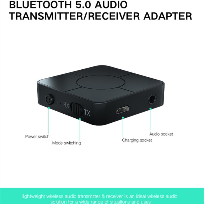 KN326 Bluetooth Audio transmisor receptor 5.0 adaptador Bluetooth dos en uno para llamadas con manos libres