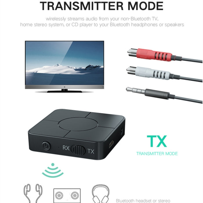 KN326 Bluetooth Audio transmisor receptor 5.0 adaptador Bluetooth dos en uno para llamadas con manos libres