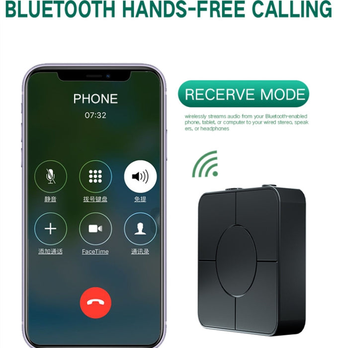 KN326 Bluetooth Audio transmisor receptor 5.0 adaptador Bluetooth dos en uno para llamadas con manos libres