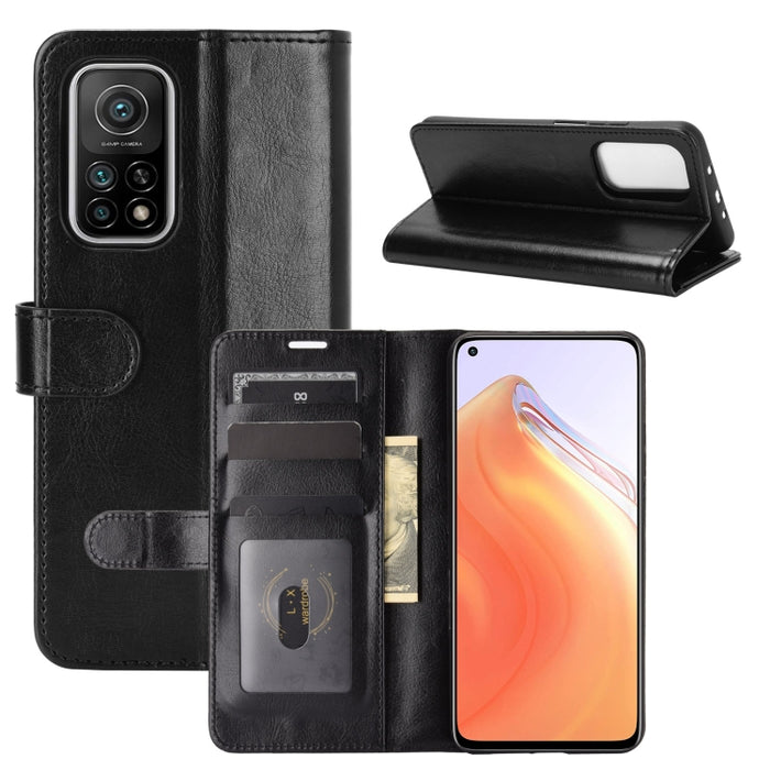 Para Xiaomi Mi 10T / 10T Pro R64 Texture Funda protectora con tapa horizontal única con soporte y ranuras para tarjetas y billetera y marco de fotos, For Xiaomi Mi 10T