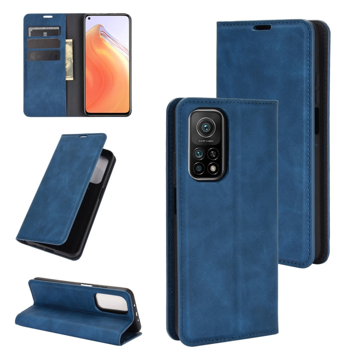 Para Xiaomi Mi 10T / 10T Pro Estuche de cuero con succión magnética de negocios de piel retro con soporte, ranuras para tarjetas y billetera, For Xiaomi Mi 10T / 10T Pro, For Xiaomi Mi 10T