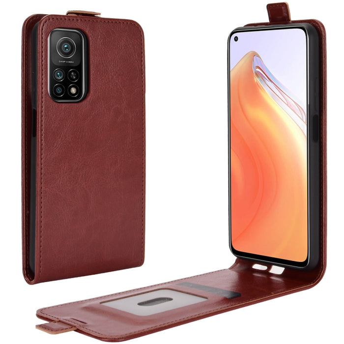 Para Xiaomi Mi 10T/10T Pro R64 Texture Funda protectora de cuero con tapa vertical única con ranuras para tarjetas y marco de fotos, For Xiaomi Mi 10T